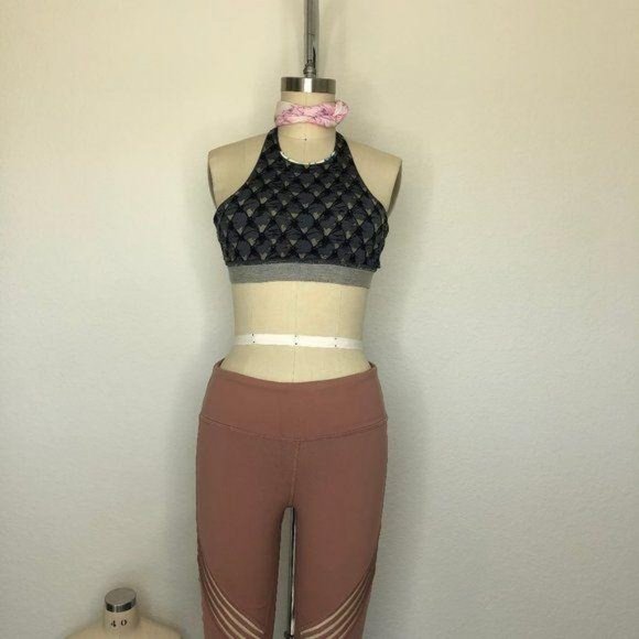 FP Movement Halter X Open Back Smocked Sports Bra - Picture 4 of 8